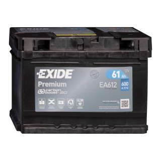 Exide EA612 - 61Ah / 600A - Premium Carbon Boost