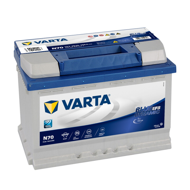 Varta N70 - Starterbatterie Blue Dynamic EFB 12V / 70Ah / 760A, 102,02 €