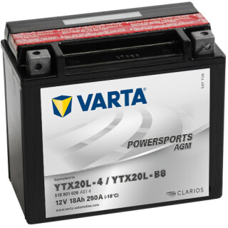 Varta YTX20L-BS - 18Ah / 250A - Motorradbatterie Powersports AGM